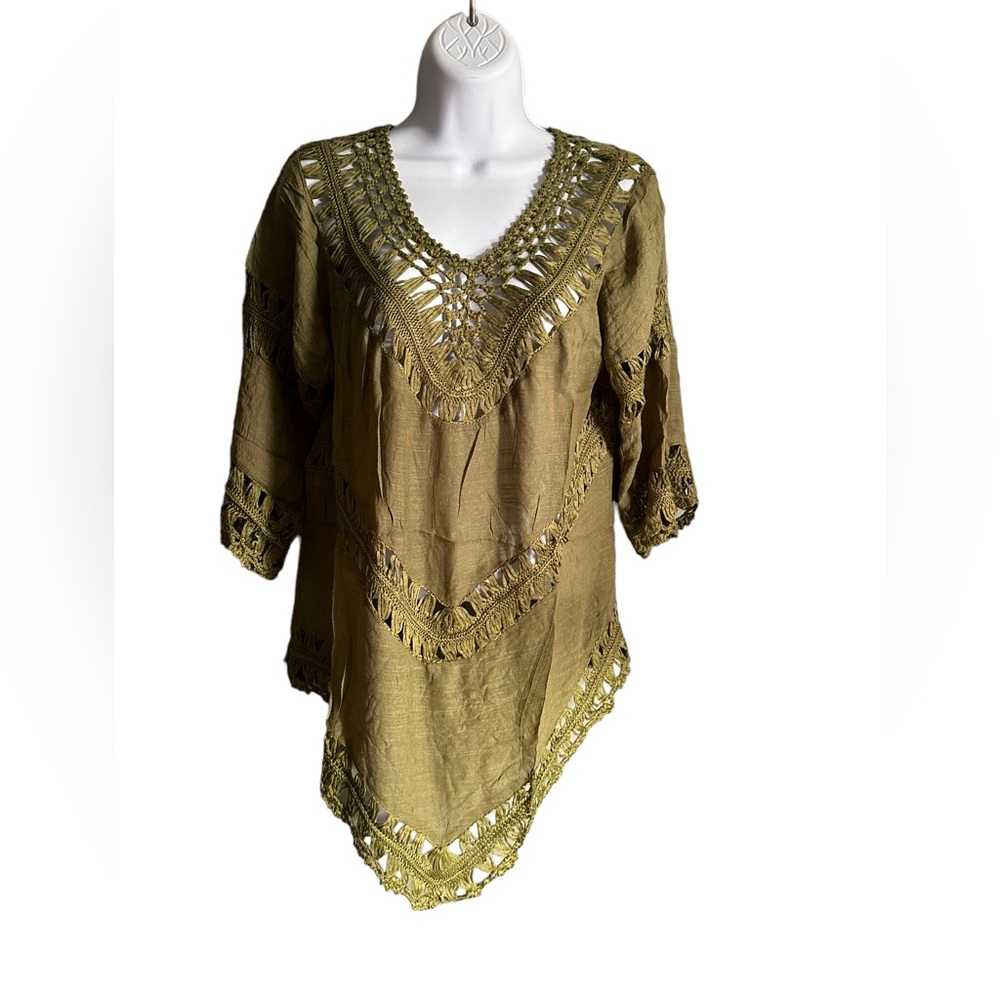Crochet Hippie Blouse.   CL/GR12.  88485